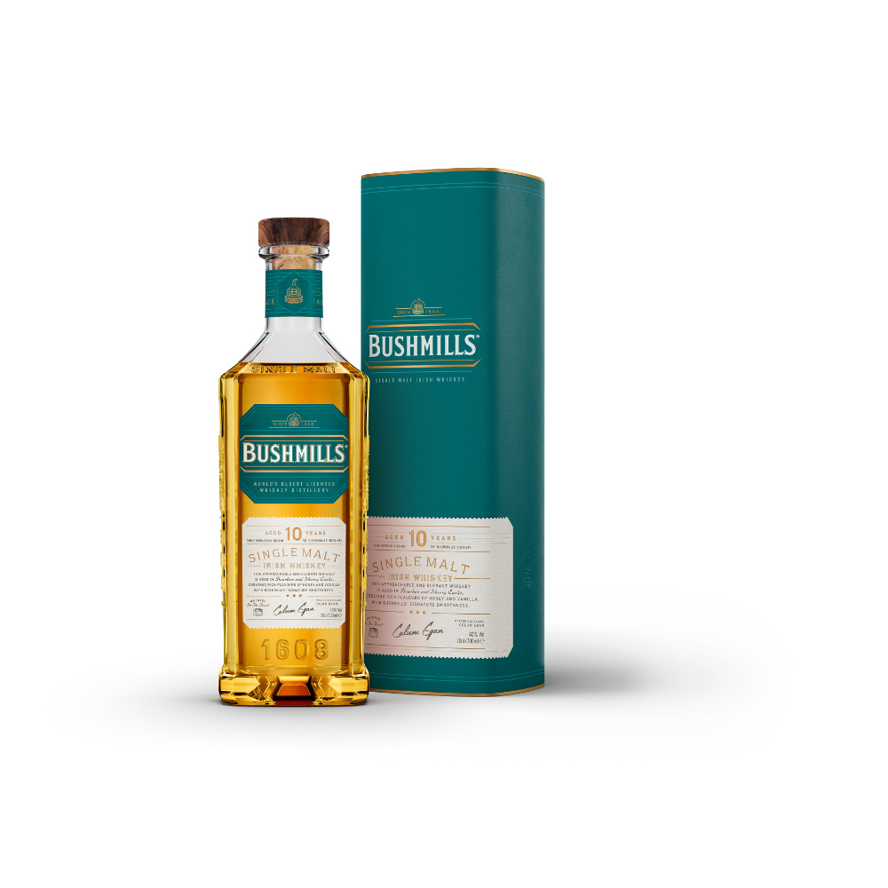 Bushmills 10-year Old Whiskey new packaging Bushmills 10YO Whiskey