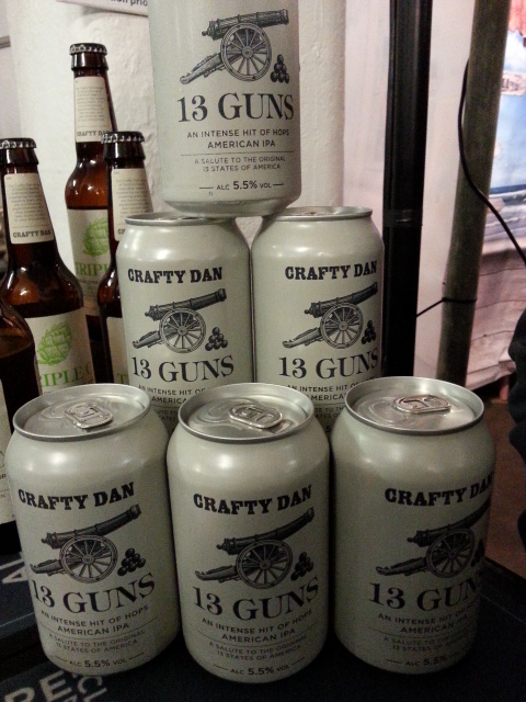 Crafty Dan 13 Guns in cans Beer