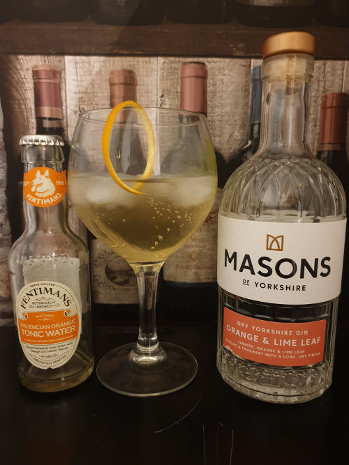 Masons Orange & Lime Leaf Gin and Tonic Masons Gin