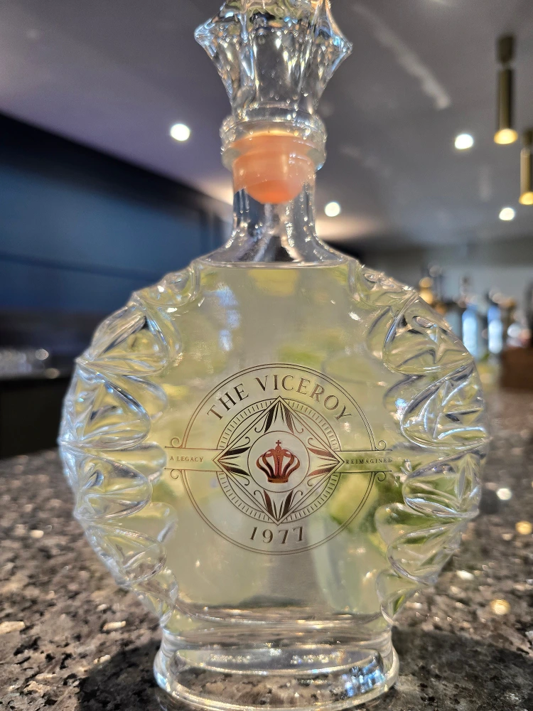 Monsoon Heat Gin at the Kia Oval A bottle of The Viceroy 1977's Monsoon Heat Gin at the The Kia Oval launch event