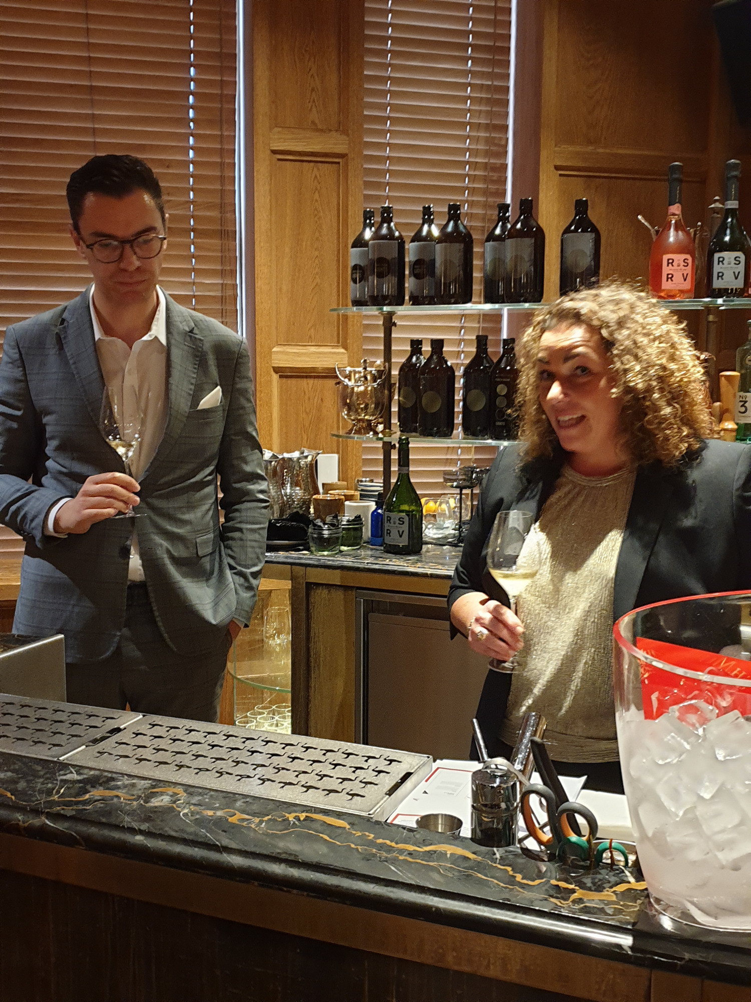 GH Mumm Champagne Tasting with Giuseppe d'Aniello (l) and Sabrina Roussel (r) GH Mumm